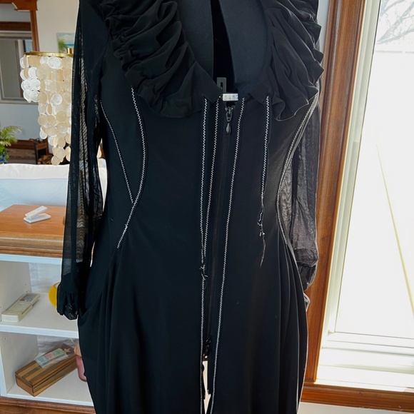 Joseph Ribkoff Mesh Sleeve Jacket - Picture 2 of 5